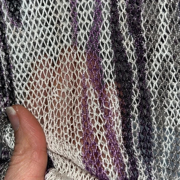Nic + Zoe | linen blend colorful cardigan. Minor stretch flaw, see last pic. S - Picture 4 of 5